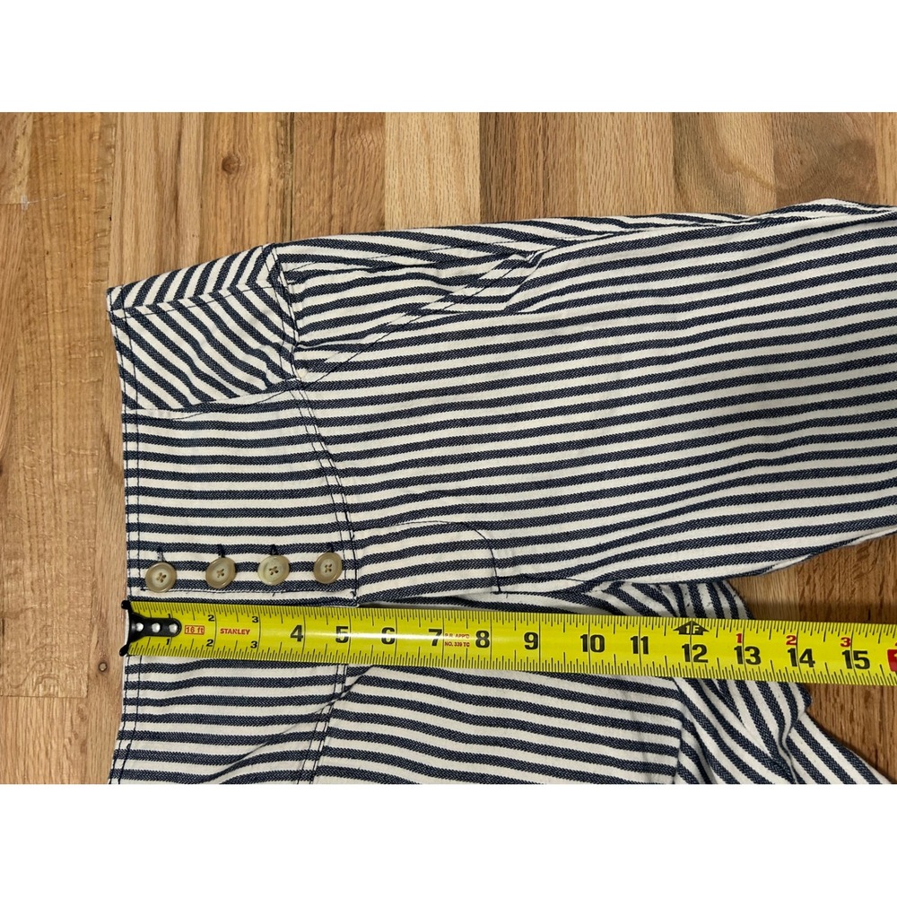 Free People Frankie High Waisted Striped Button Fly Pants Size 6 - Picture 10 of 13